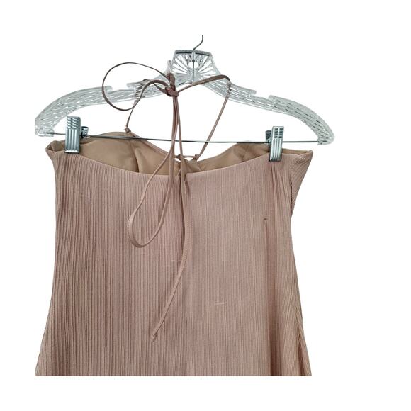 Ceren Ocak Knit Maxi Dress Sleeveless Halter Neck Casual Pink Size Medium - Picture 9 of 12